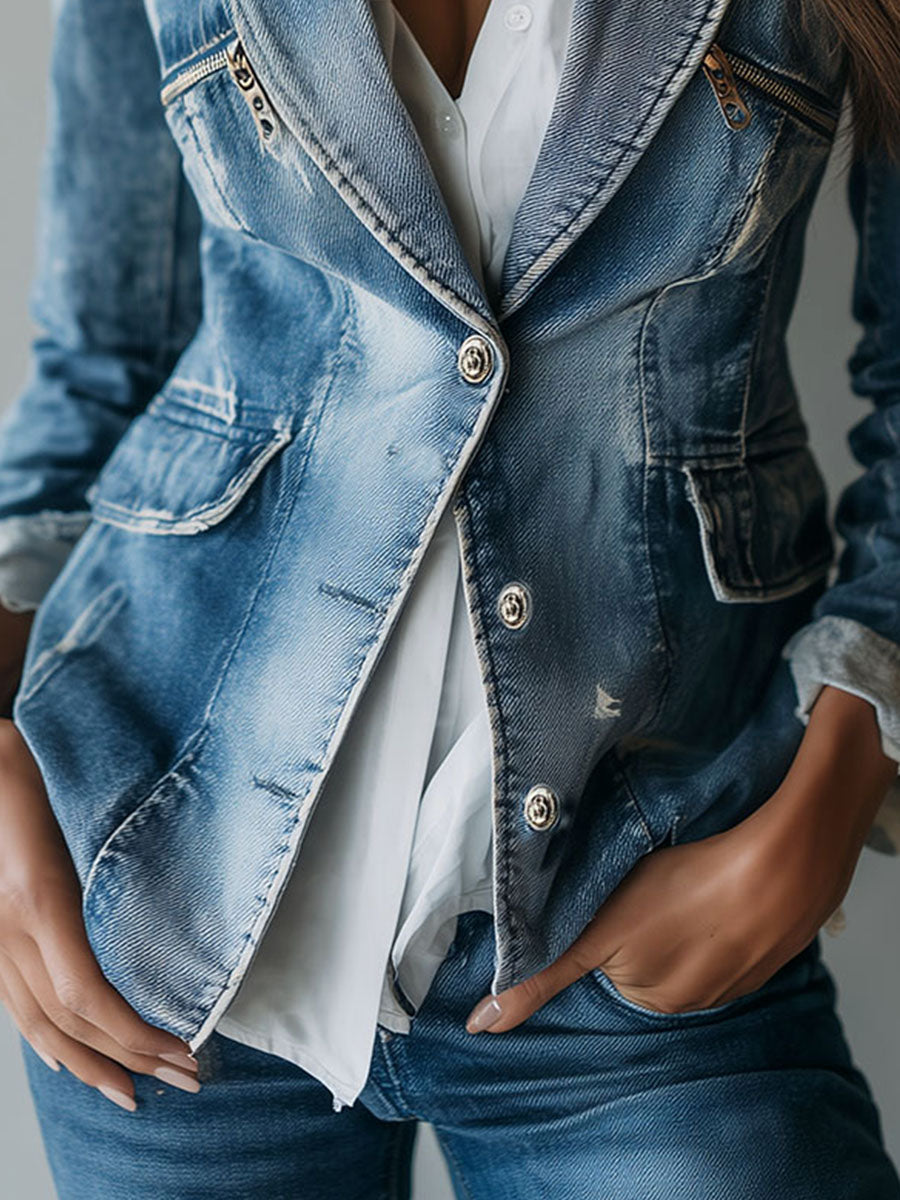 Flannaway™ | Vintage Washed Tailored Blazer