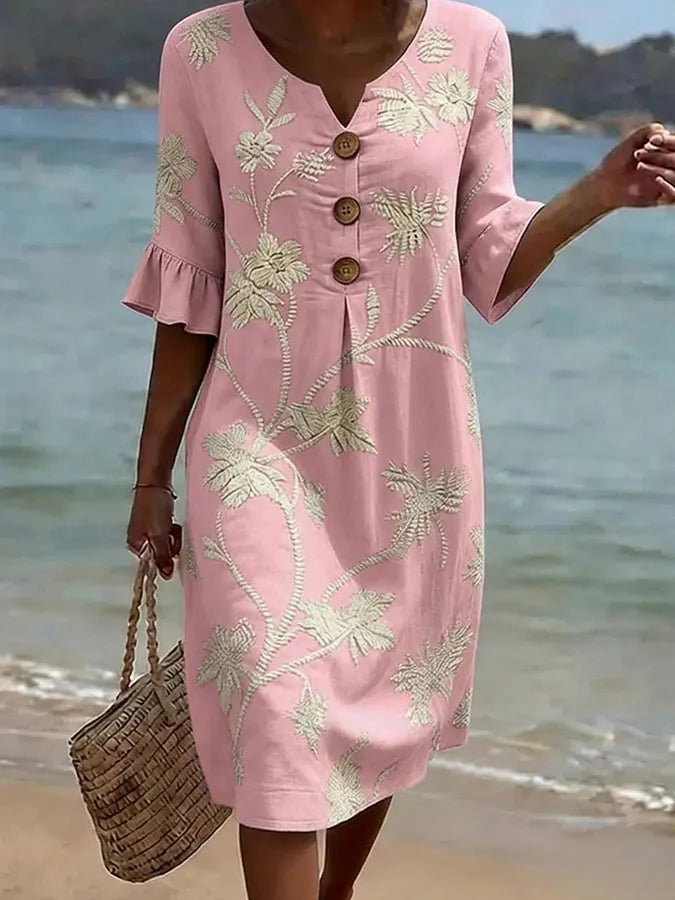 Caitriona™ | Casual Women's Dress with Floral Print