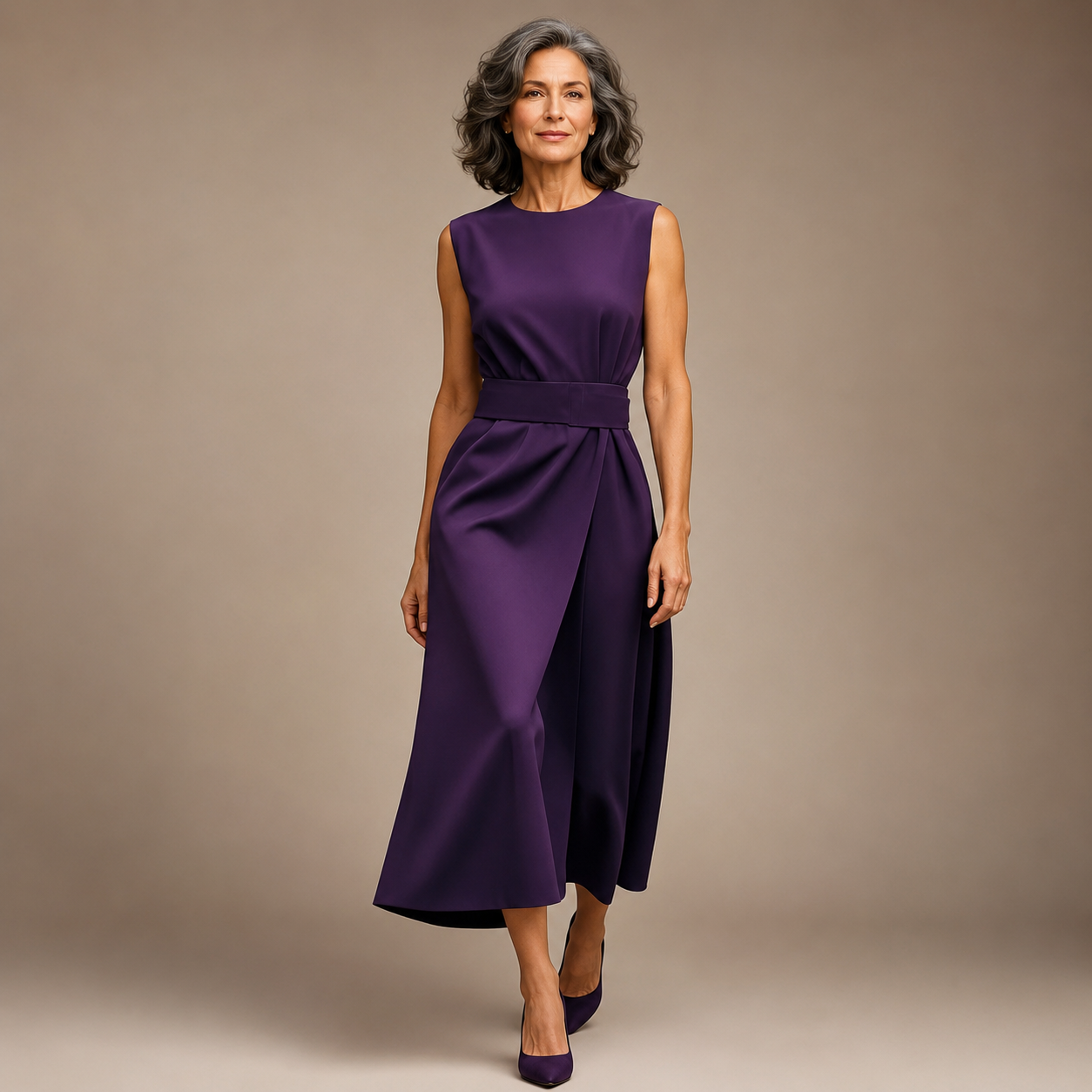 Nova™ | Sleeveless Wrap-Style Midi Dress
