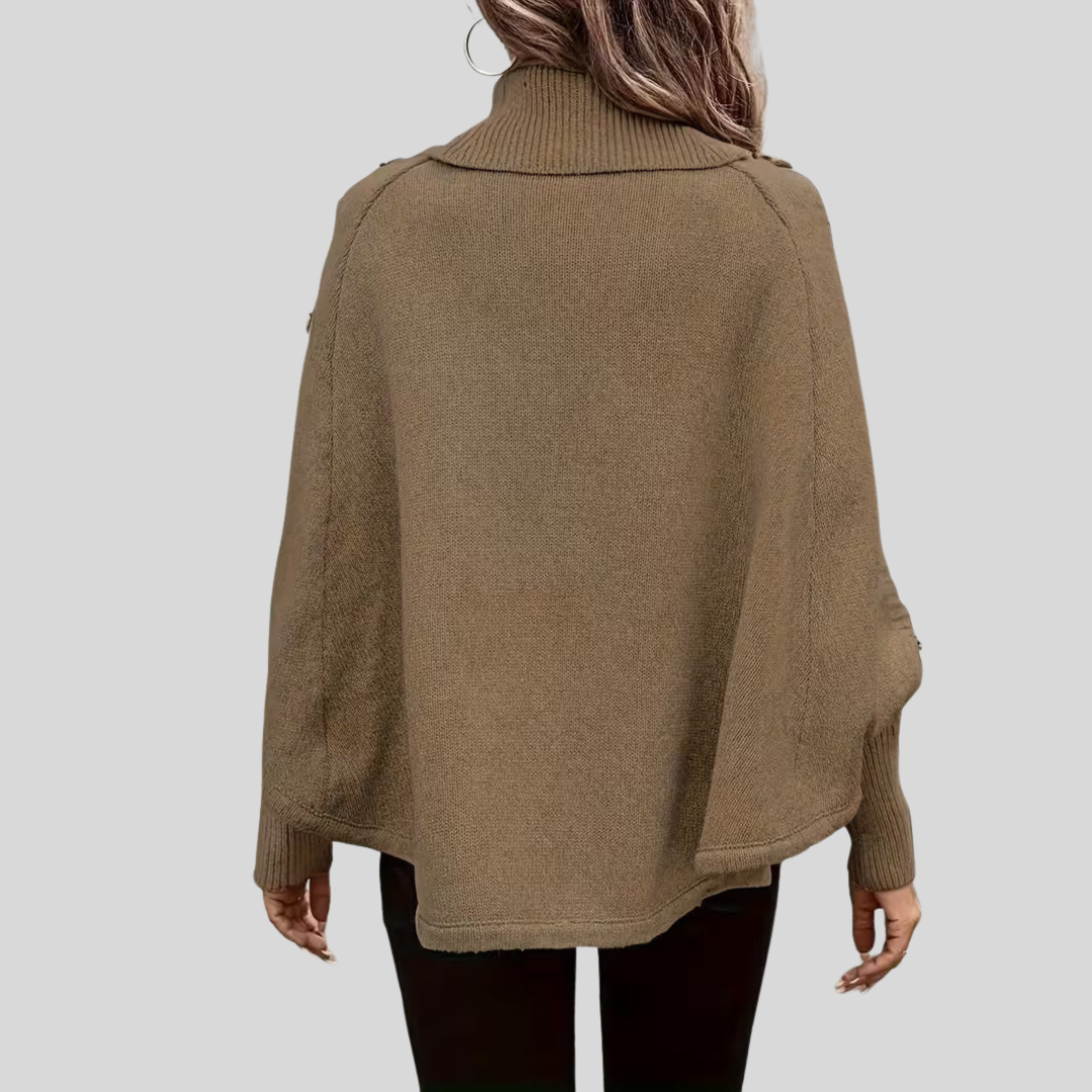 Norelle™ | High-Neck Cable-Knit Sweater