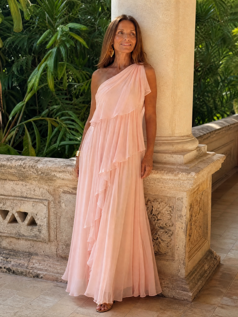 Verena™ | One-Shoulder Ruffle Maxi Dress