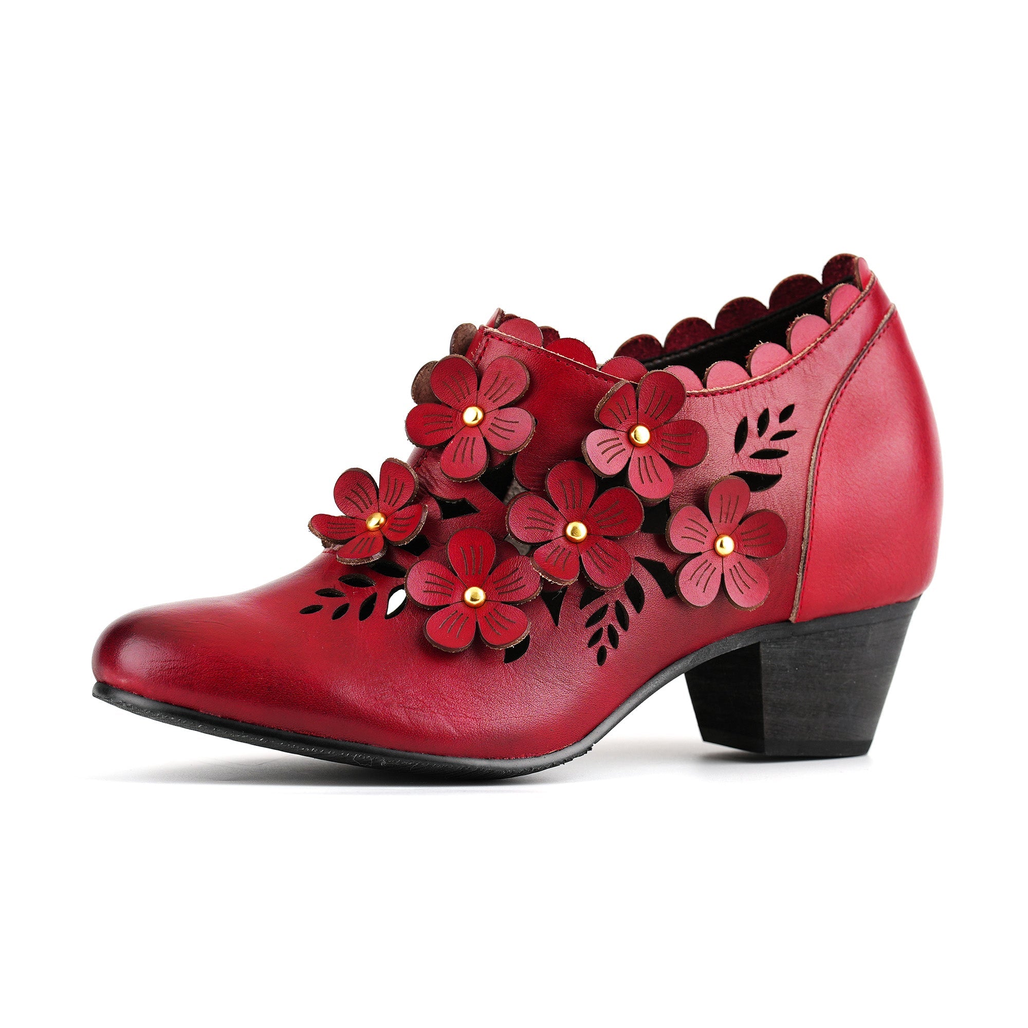 Delfina™ | Floral Cut-Out Bootie Pump