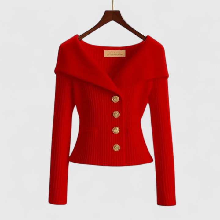 Annika™ | Off-Shoulder Button-Front Cardigan
