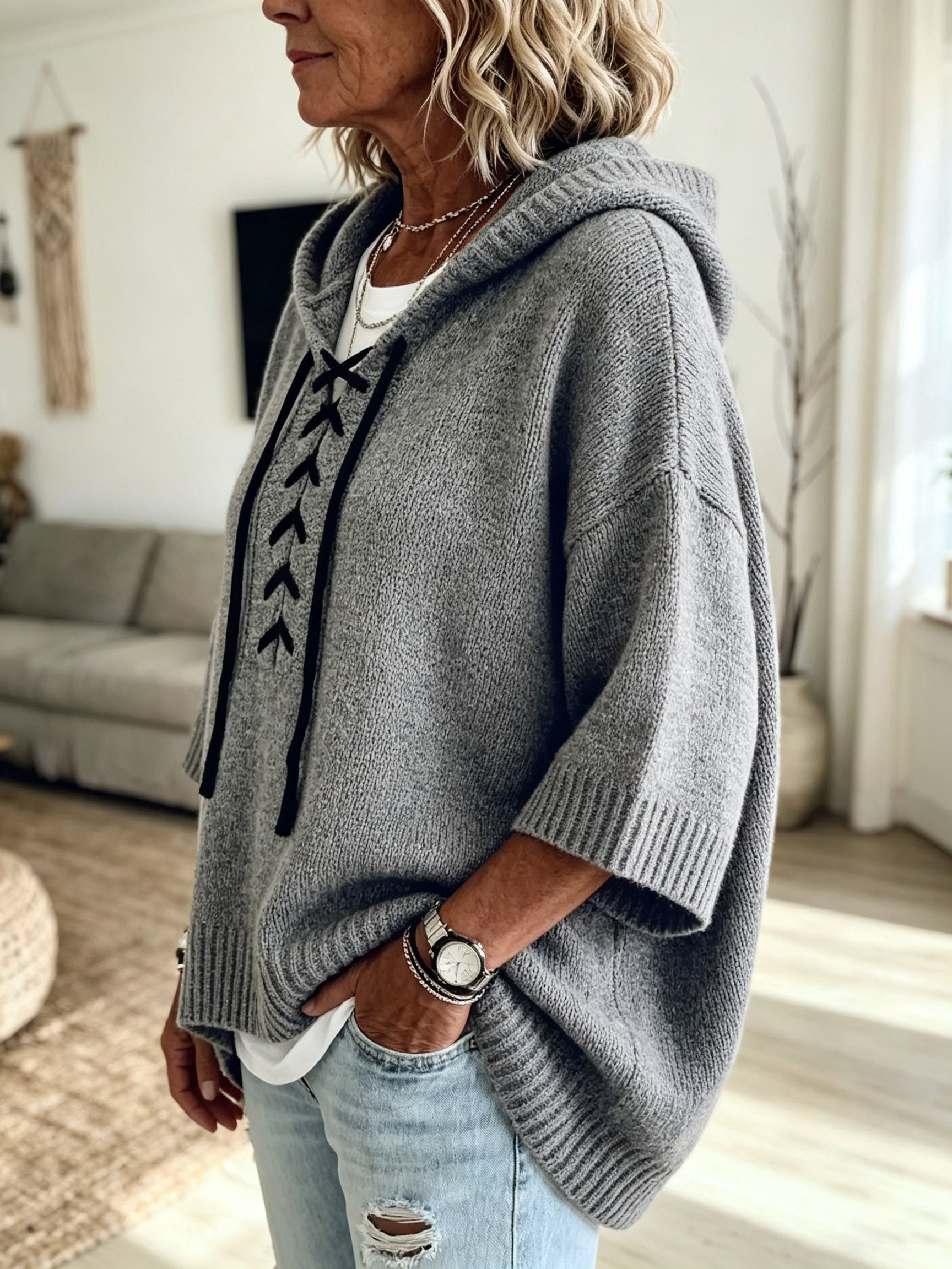 Bexley™ | Cross-Drawstring Hooded Sweater