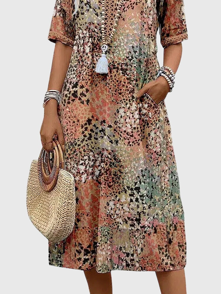Elegant Floral Midi Dress