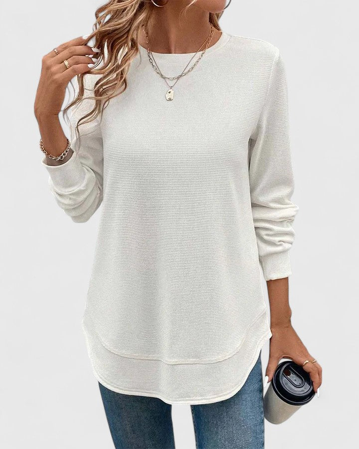 Elegant O-Neck Long Sleeve