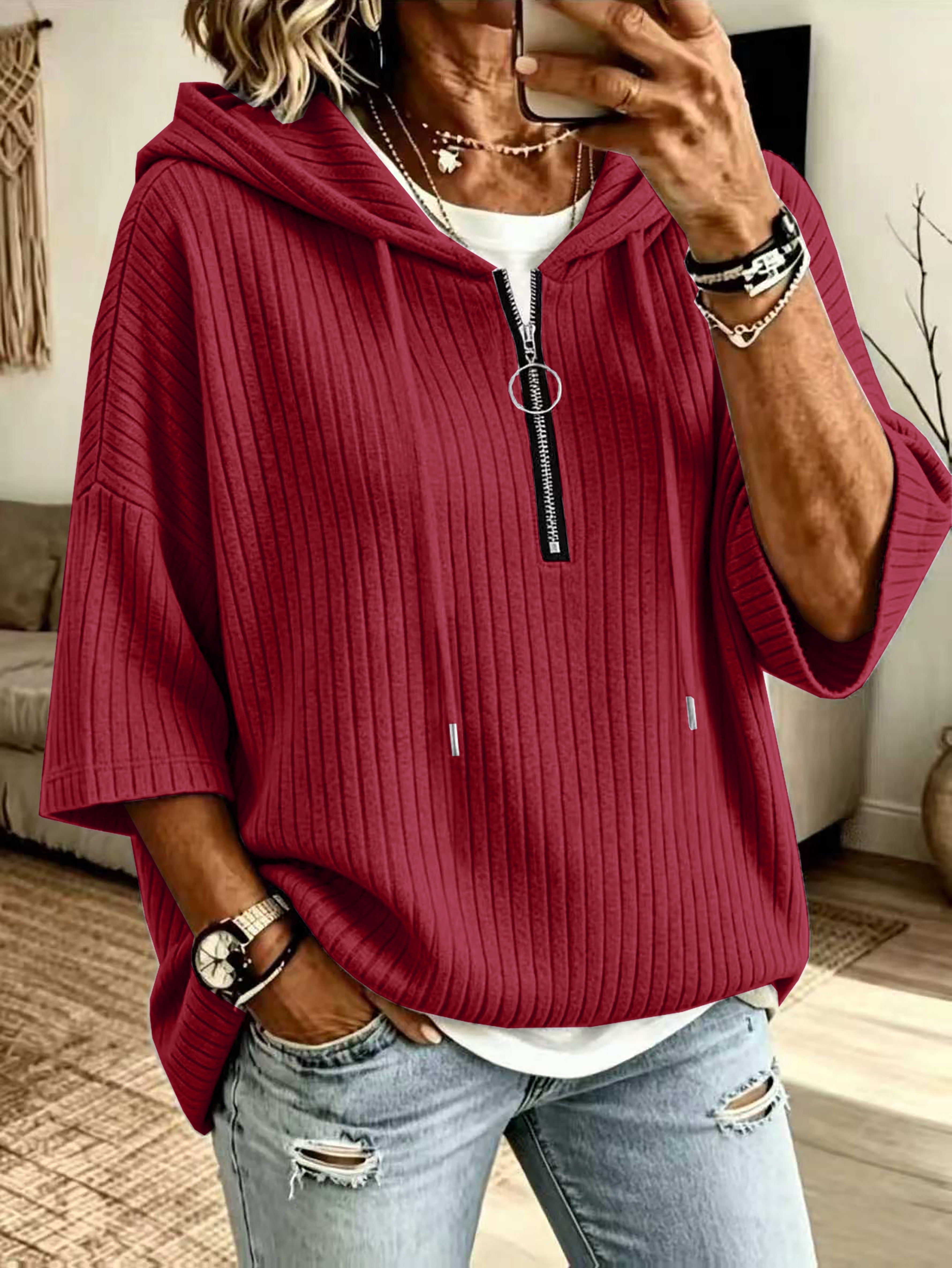 Moxie™ | Ribbed Hoodie with Zipper