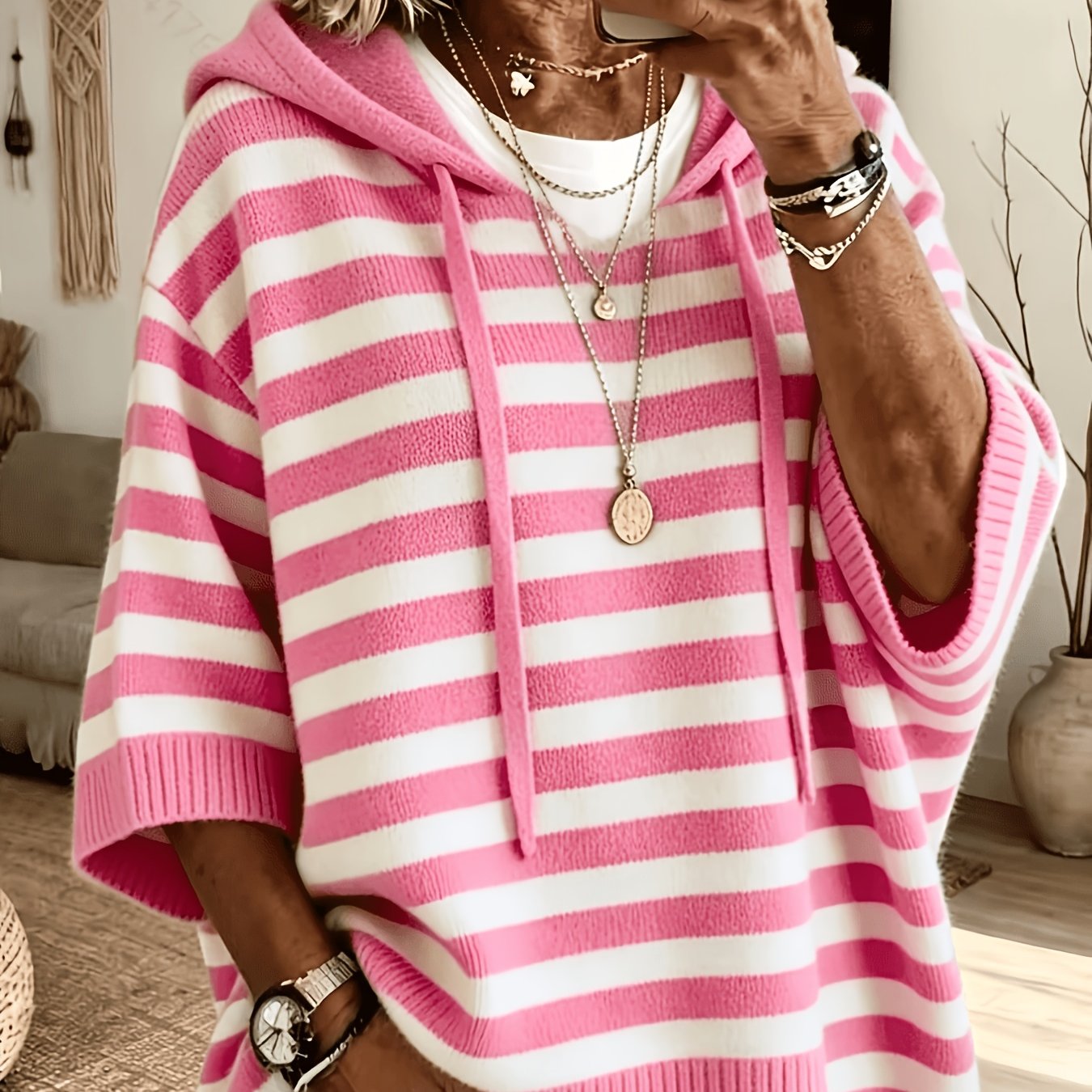 Norrinda™ | Hooded Striped Sweater