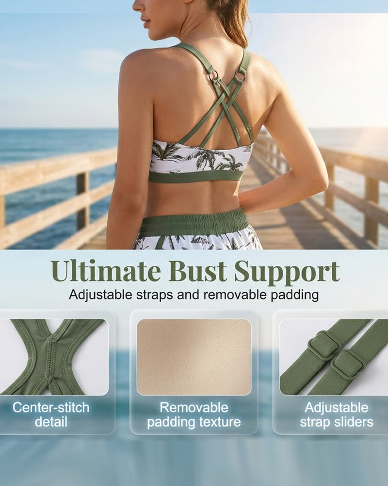 Tropicana™ | Three-Piece Tankini Bikini & Cover-Up Set