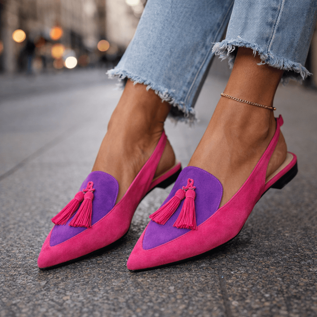 Valentina™ | Slingback Tassel Loafer Flat