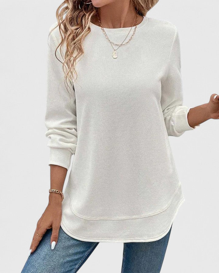 Elegant O-Neck Long Sleeve
