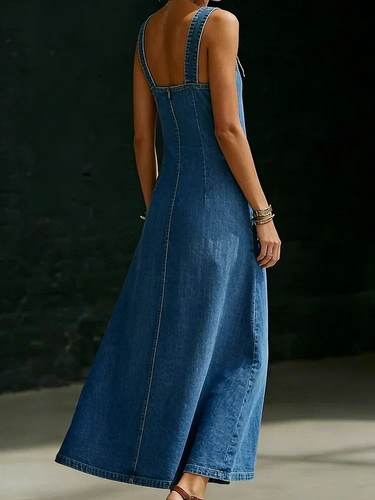 Seraphina™ | Long Button-Down Overall Dress