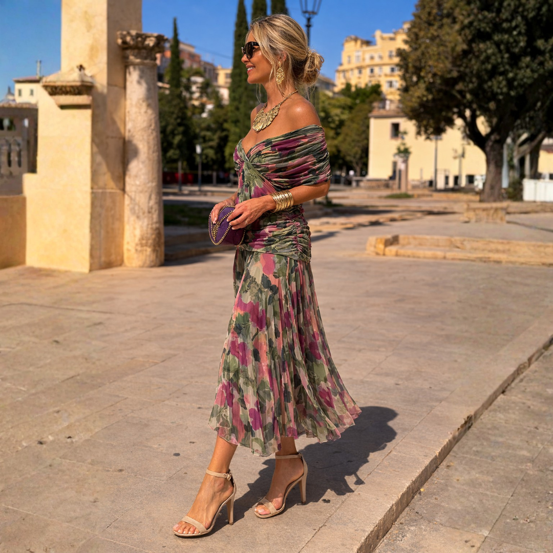 Nadia™ | Off Shoulder Maxi Dress
