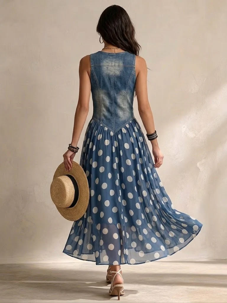Floressa™ | Polka Dot Midi Dress