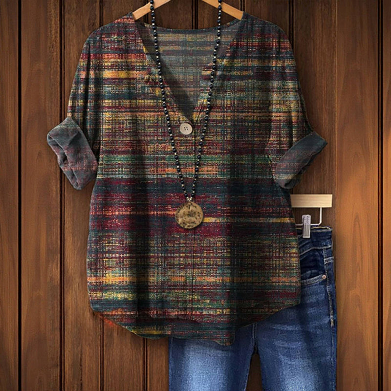 Nadine™ | Vintage Colourful Blouse