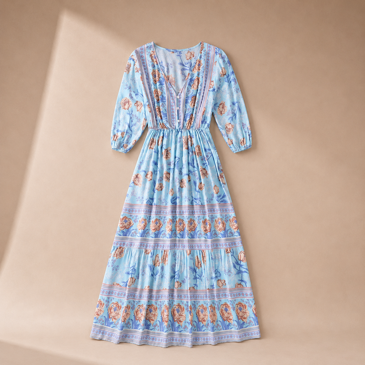 Brielle™ | Floral Boho Tiered Dress