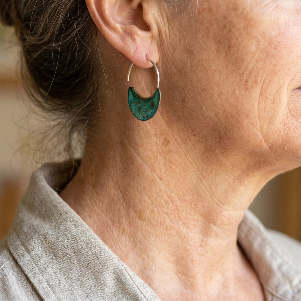 Fenlora™ | Vintage Worn Turquoise Earrings