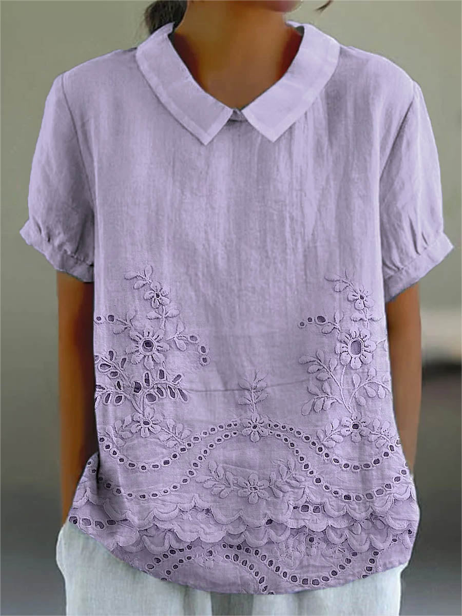 Klarette™ | Floral Embroidered Shirt