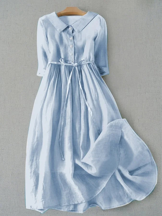 Tatiana™ | Elegant Half Sleeve Tie-Waist Dress