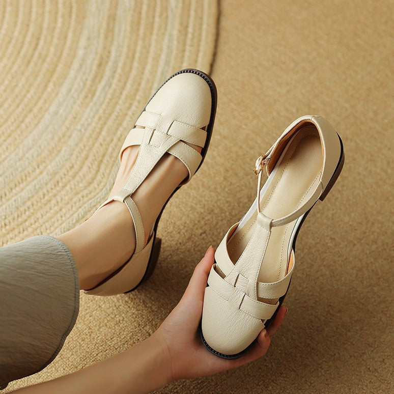 Women's Roman Leather Heels