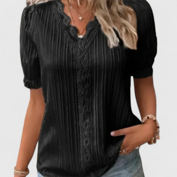 Elegant V-Neck Blouse