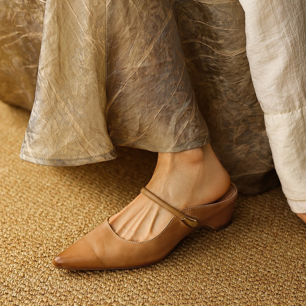 Women's Sculpt Leather Mules