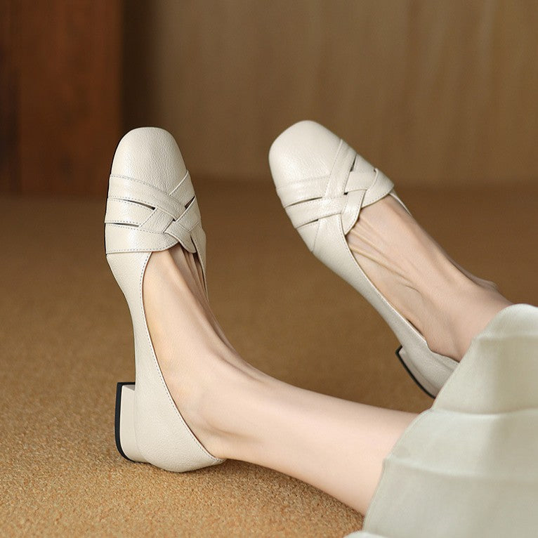 Women's Woven Leather Flats