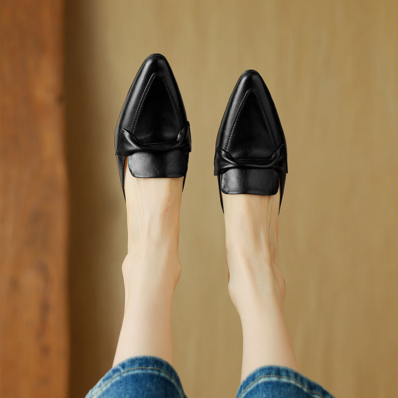 Women's Pointed Leather Mules