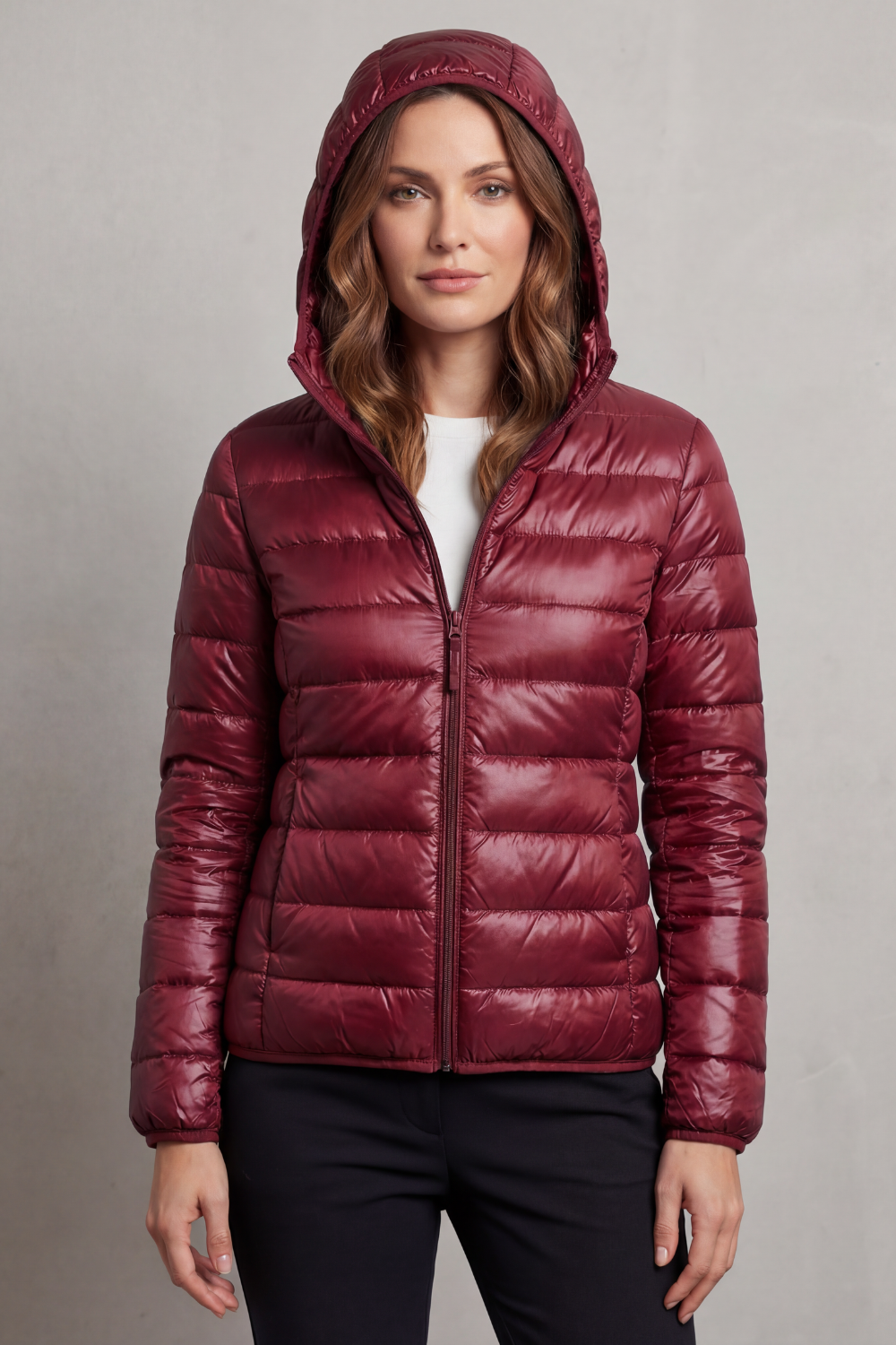 Women's Ultra Light Packable Hooded Puffer Jacket