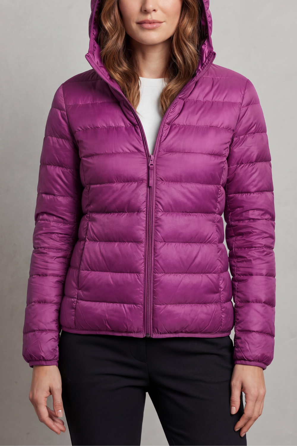 Women's Ultra Light Packable Hooded Puffer Jacket