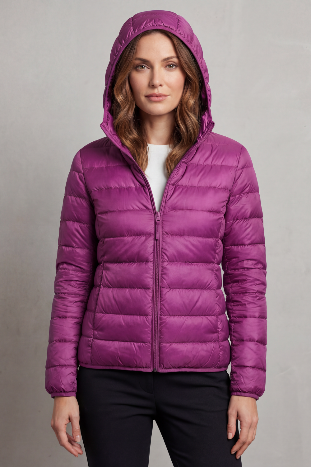 Women's Ultra Light Packable Hooded Puffer Jacket