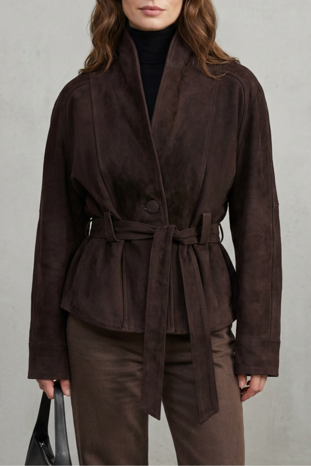 Women's Cropped Double-Breasted Wool Jacket French Elegance