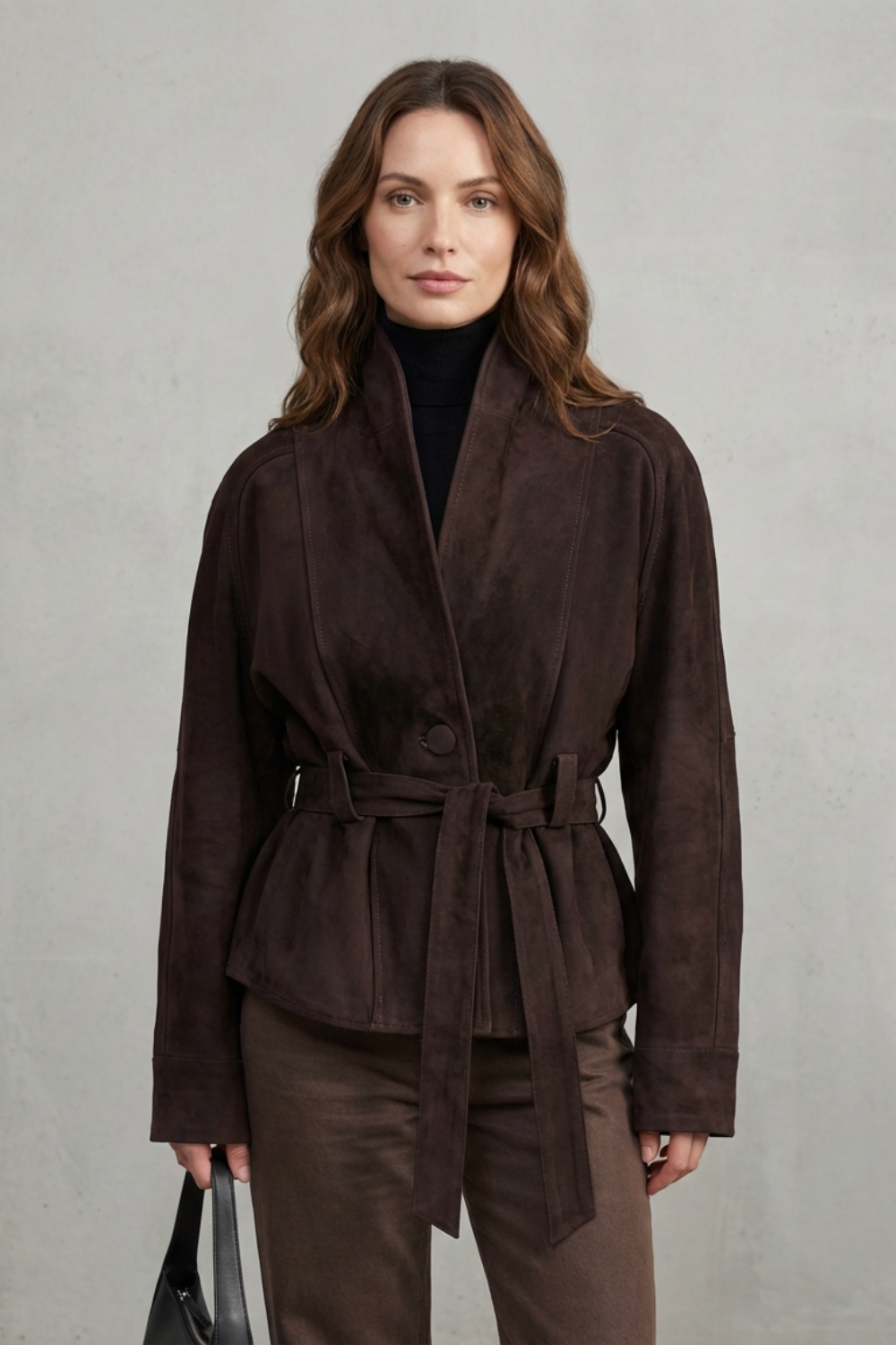 Women's Cropped Double-Breasted Wool Jacket French Elegance