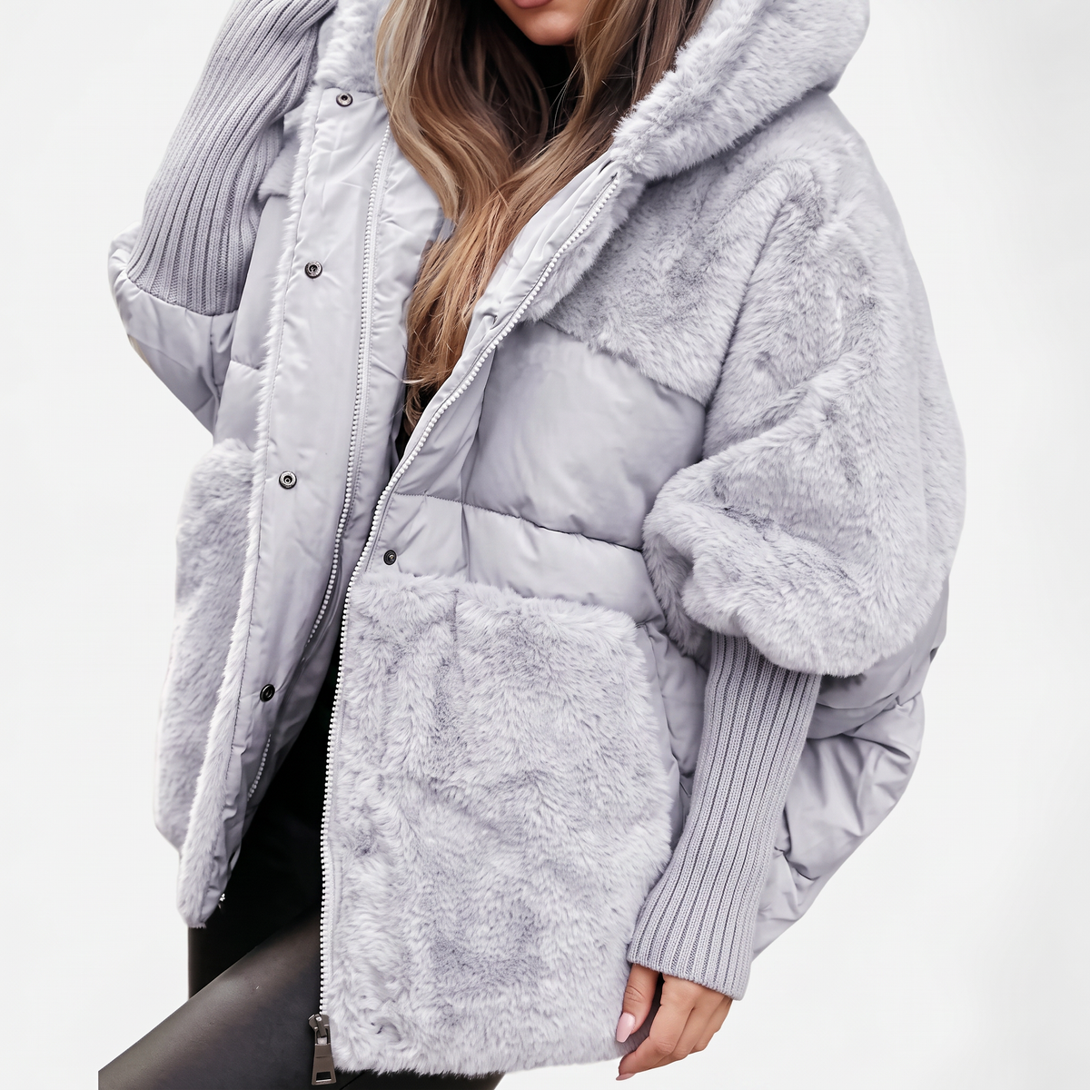 Plush Hooded Coat
