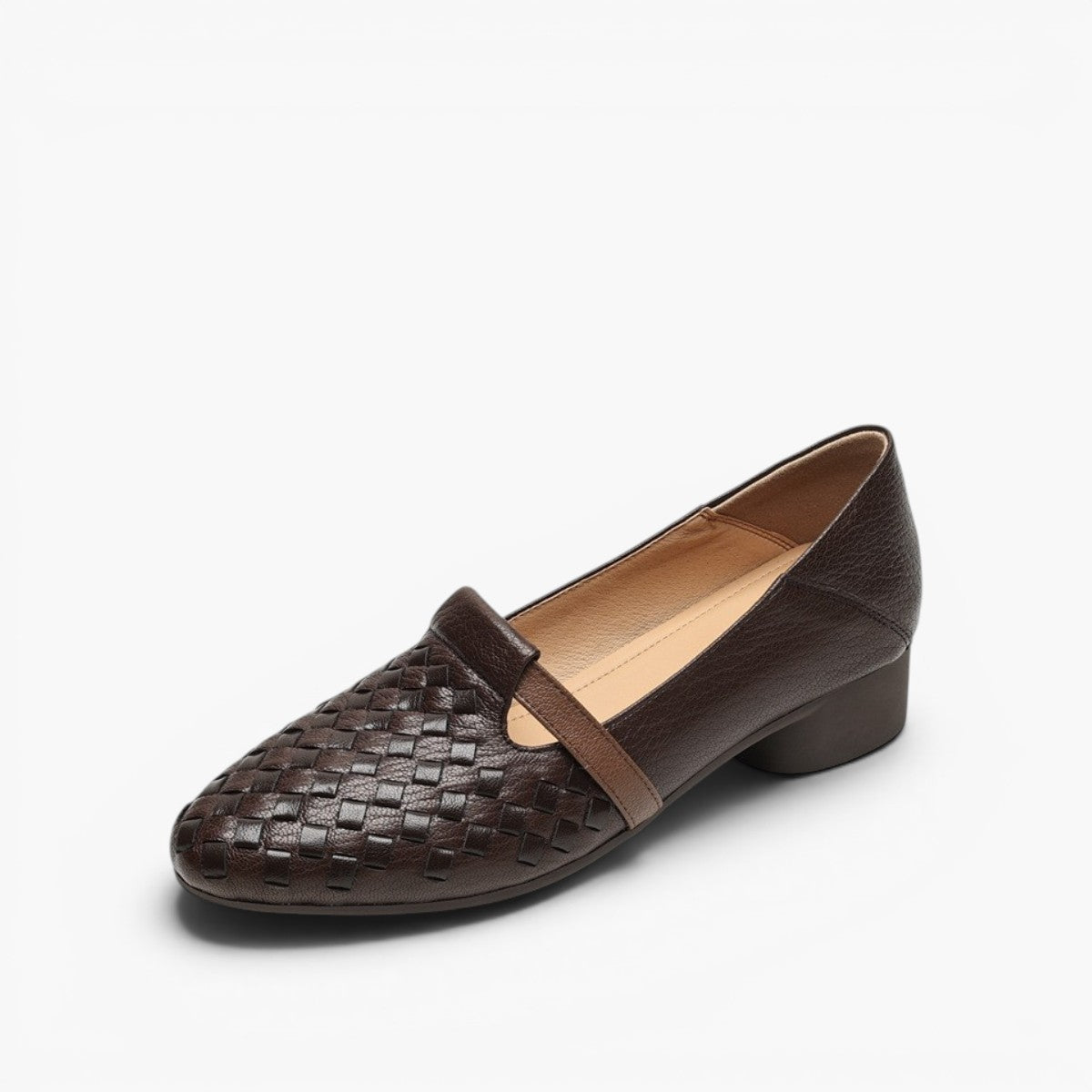 Women's Woven Leather Loafers