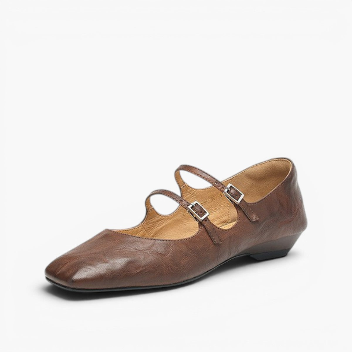 Women's Dual Strap Leather Mary-Janes