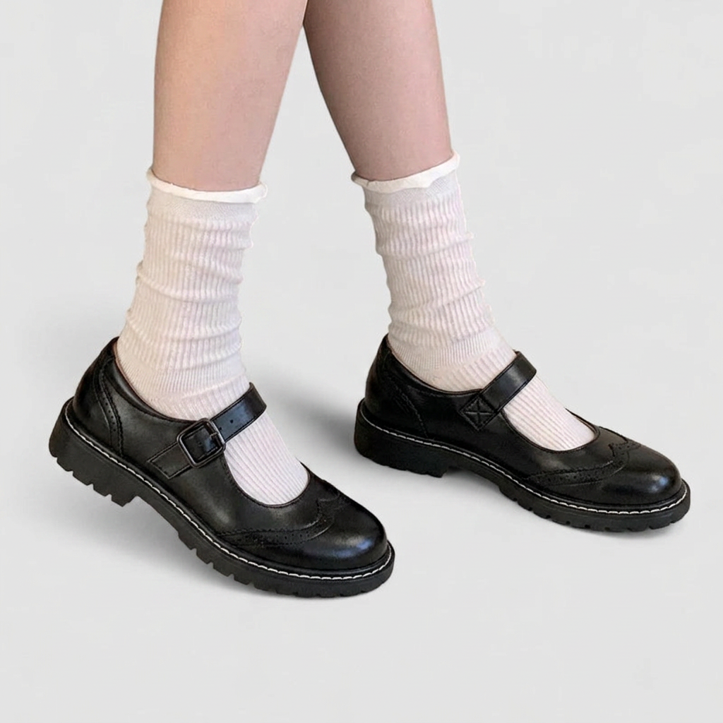 Orthopaedic Vintage Brogue Mary Jane Shoes