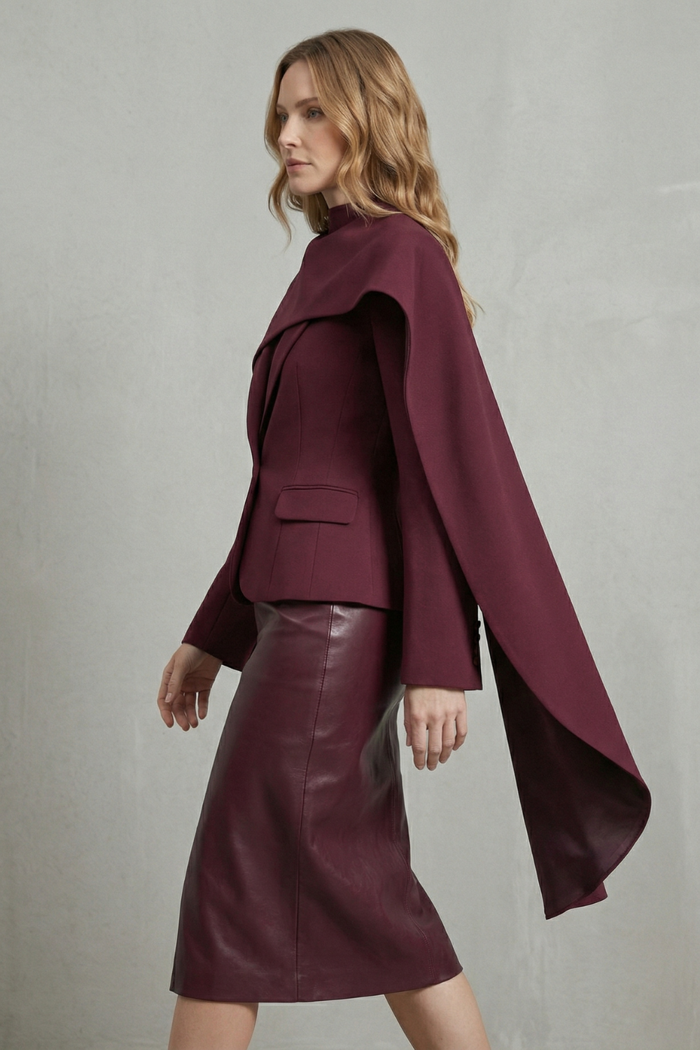 Women's Draped Scarf-lapel Asymmetrical Blazer