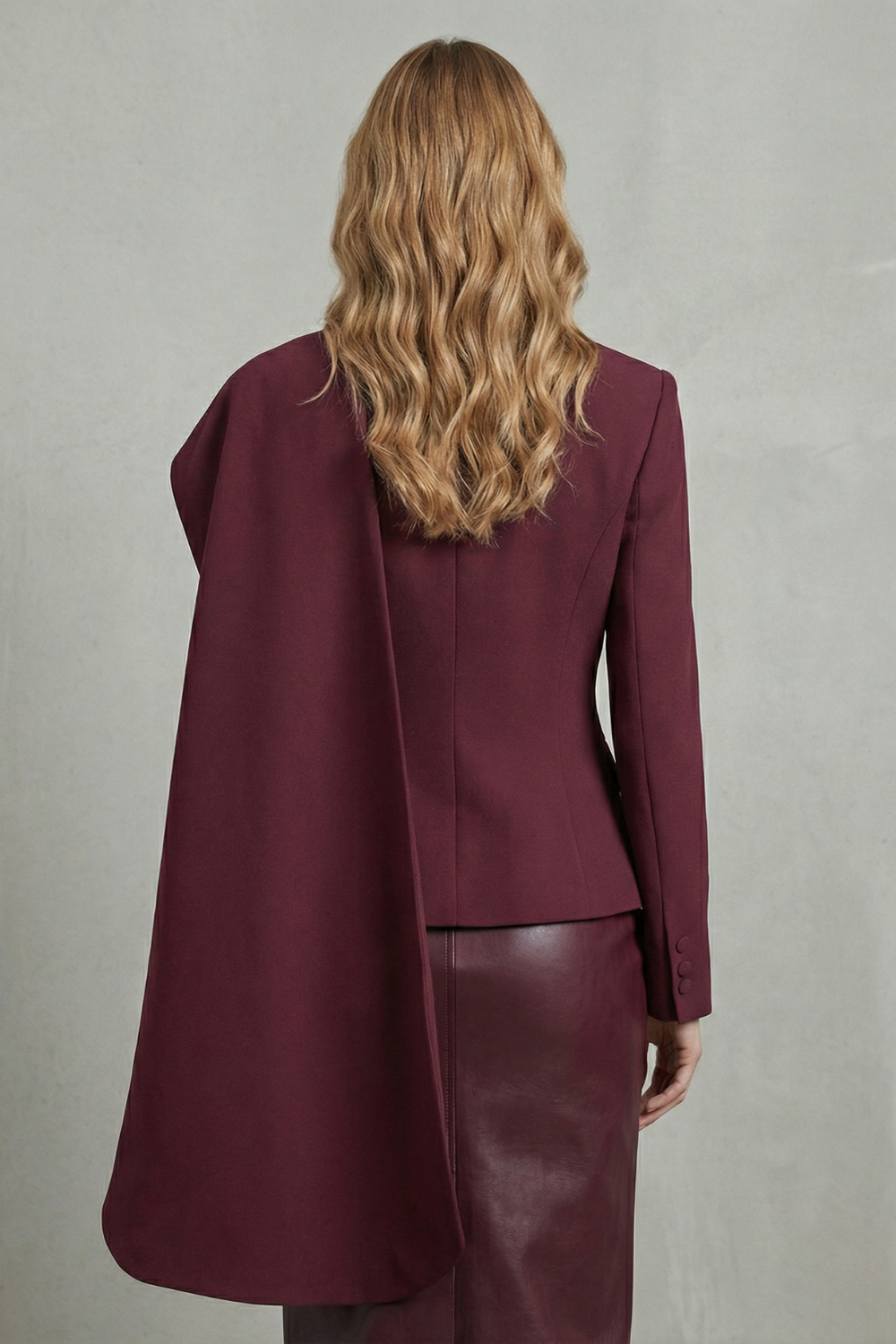Women's Draped Scarf-lapel Asymmetrical Blazer