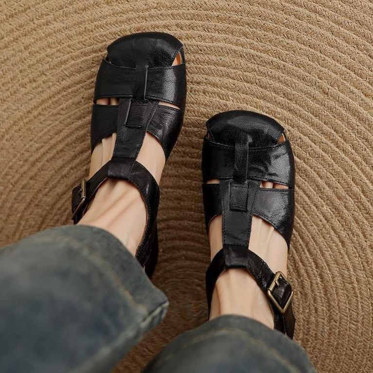 Women's Roman Leather Heels