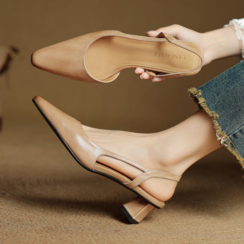 Women's Leather Slingback Pumps