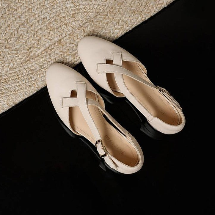 Women's Crossstrap Leather Heels