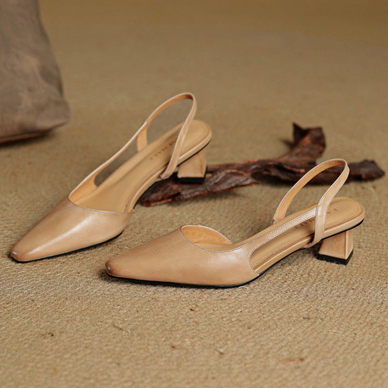 Women's Leather Slingback Pumps