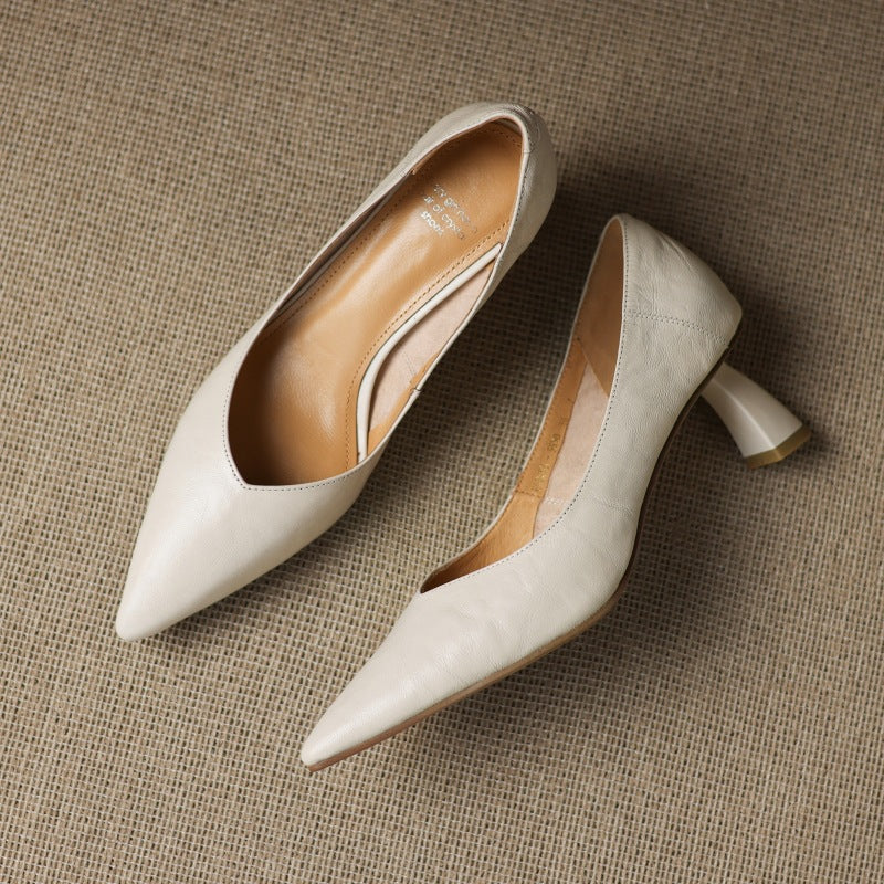 Women's Sculpted Leather Pumps