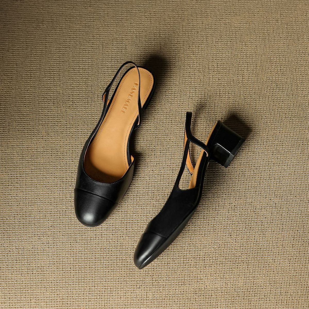 Women's Slingback Leather Heels