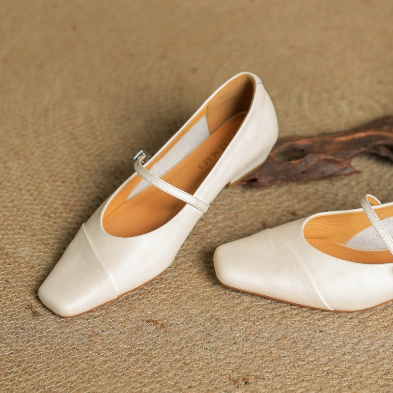Women's Leather Mary Jane Flats