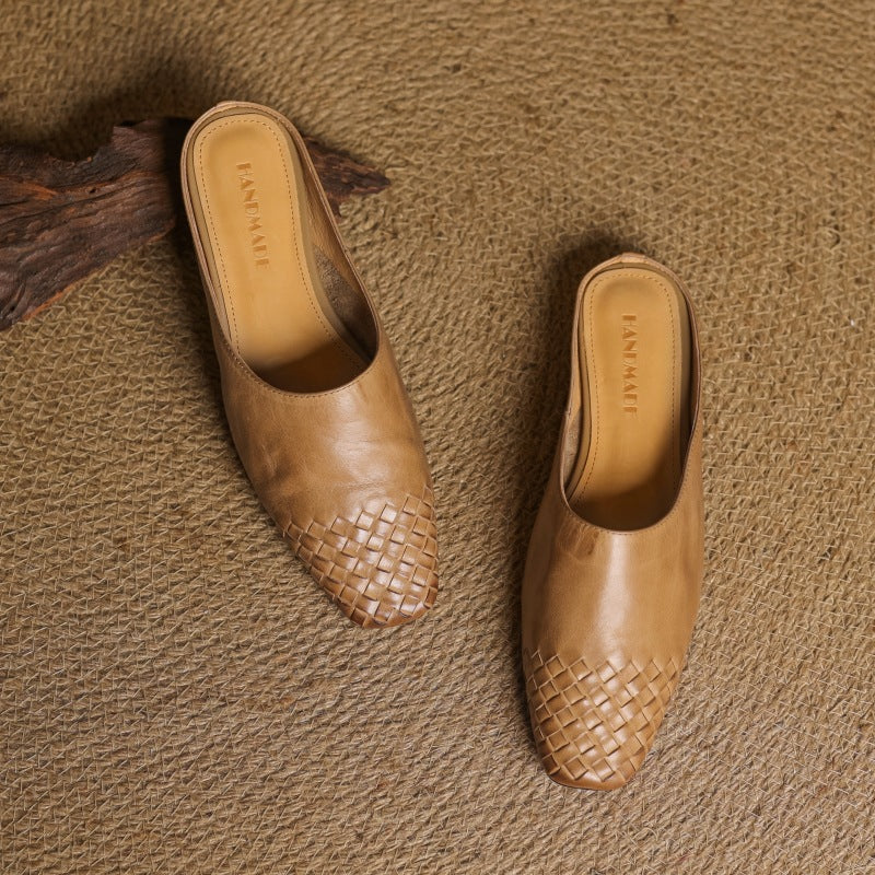 Women's Woven Leather Mules