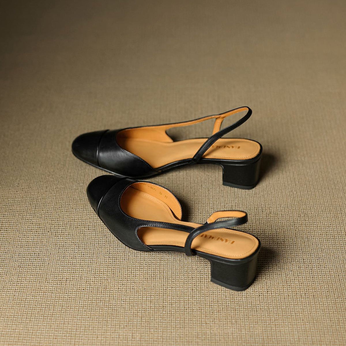 Women's Slingback Leather Heels