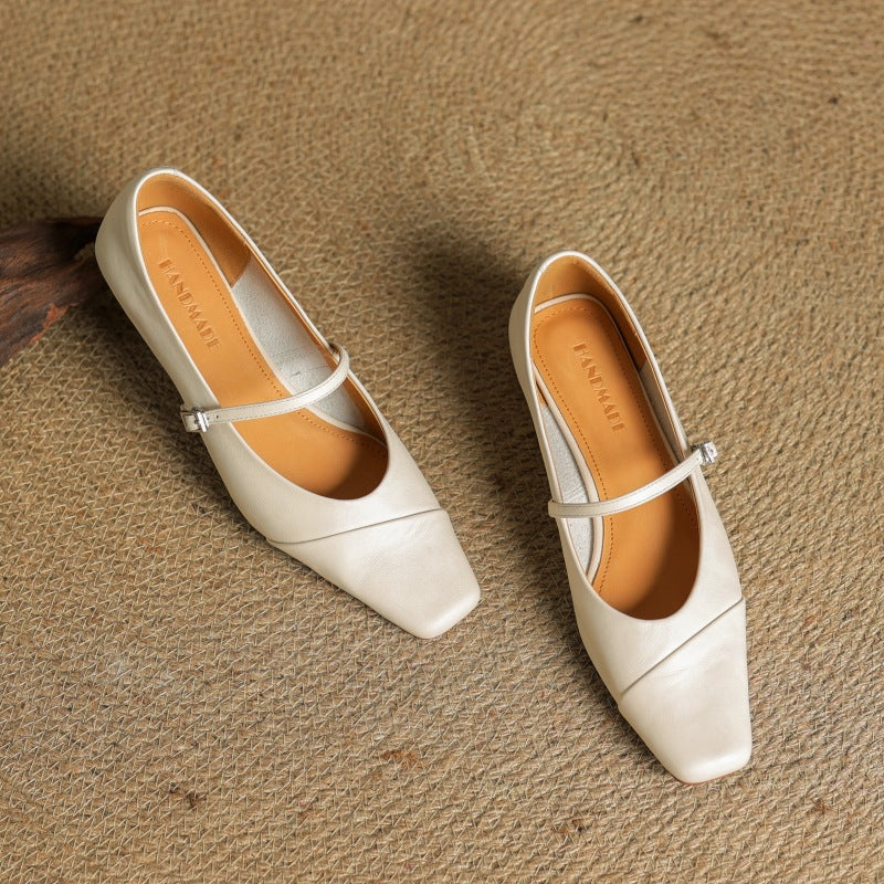 Women's Leather Mary Jane Flats