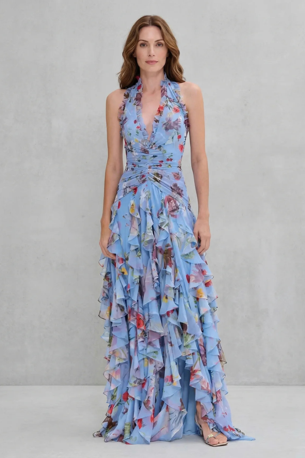 Orvaine™ | Elegant Long Halter Neck Dress